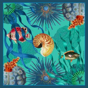 Foulard Nautile turquoise