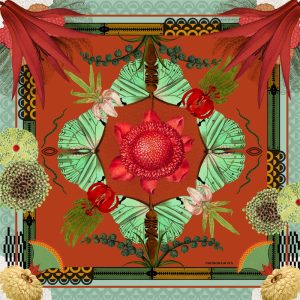 Foulard Néo-papillon terre lapita